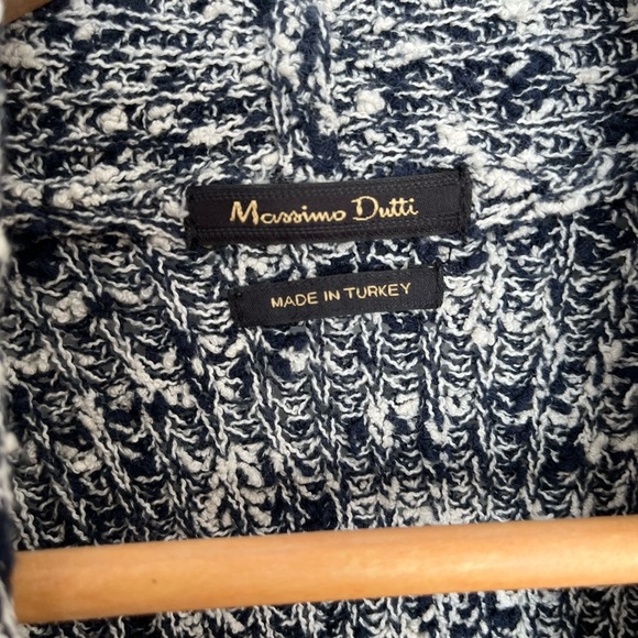 Massimo Dutti Cozy Gray and White Women's open front Cardigan size small - Picture 4 of 6